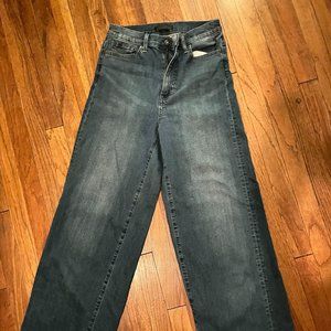 High Rise Wide Leg Blue Jeans